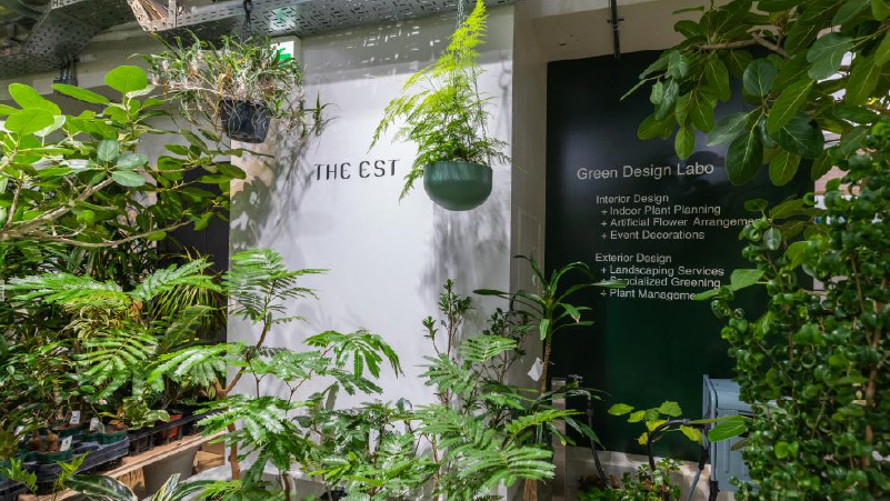 生の植栽を取り扱う店舗の内装工事を行った当社の施工事例 東京渋谷区植栽サロン